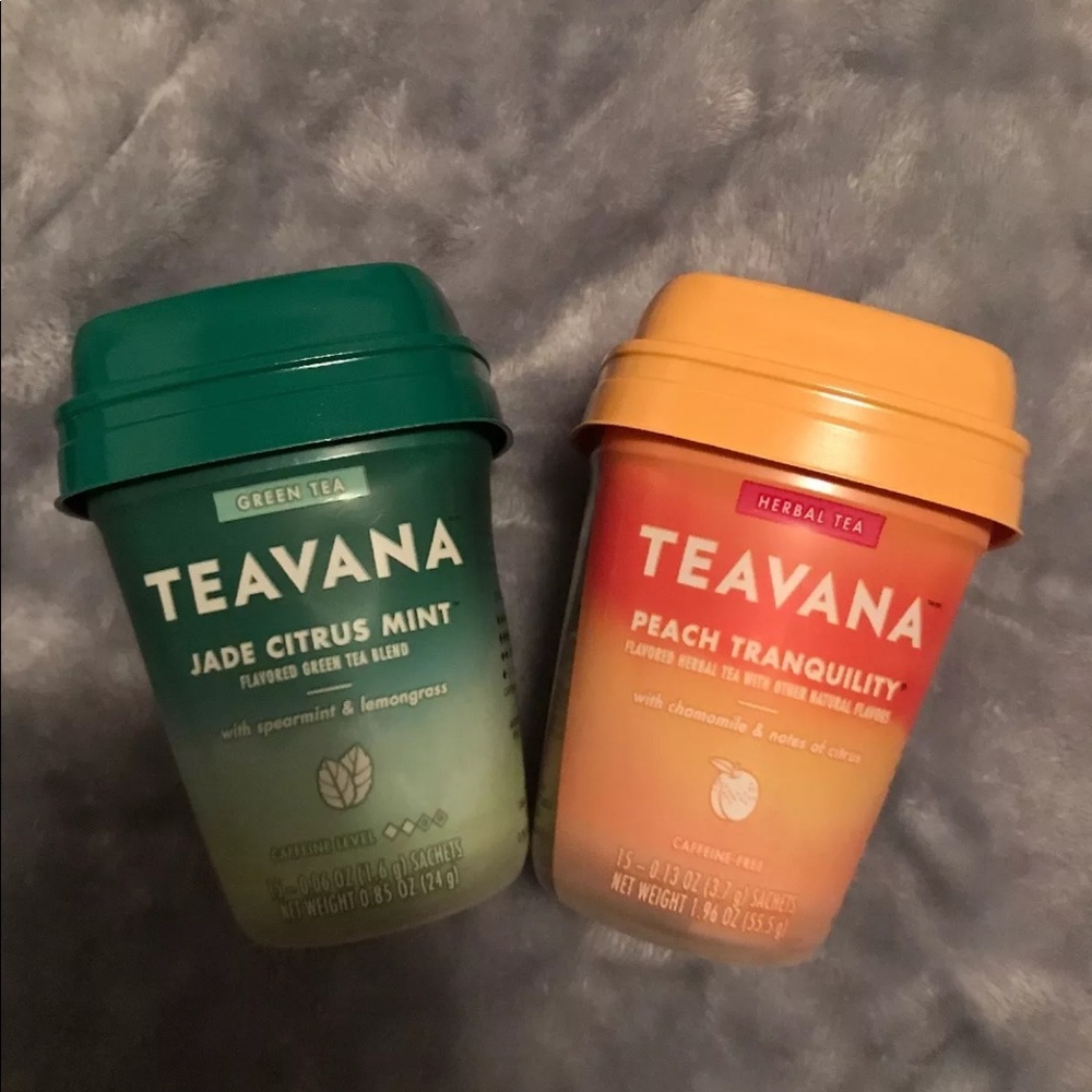 Teavana jade citrus mint tea & peach tranquility